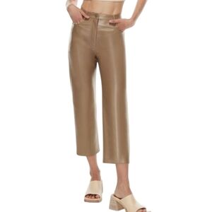 Wilfred Vegan Leather High Waisted Cropped Pants Size 4